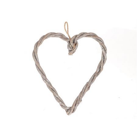 Hang. Heart Twisted l25.0w25.0h2.0 Frosted White