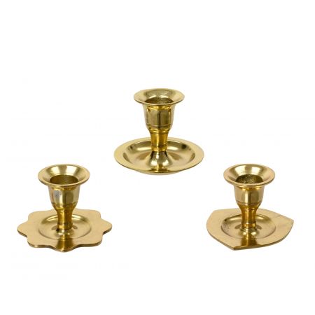 Kandelaar aluminium l7b7h6cm goud diverse soorten