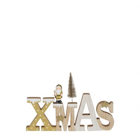 Decoratie XMAS champagne FSC Mix - l24xb15,5xh2,5cm