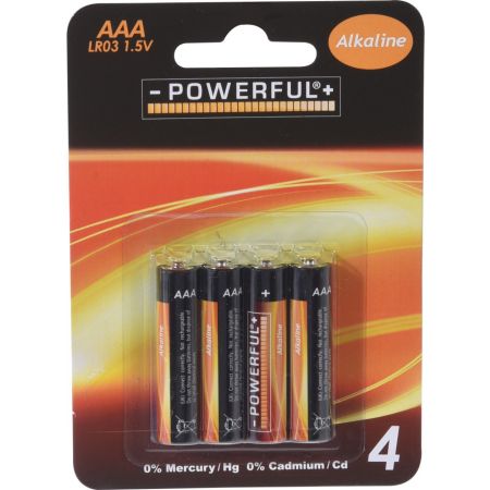 BATTERIJEN ALKALINE AAA 4STS