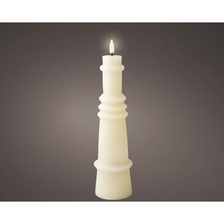 LED kaars  d6.7h26.8cm creme/warm wit 