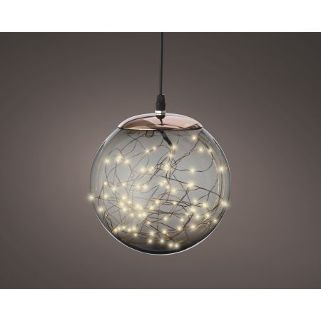 MicroLED bal d20cm-80led koper/klassiek warm 