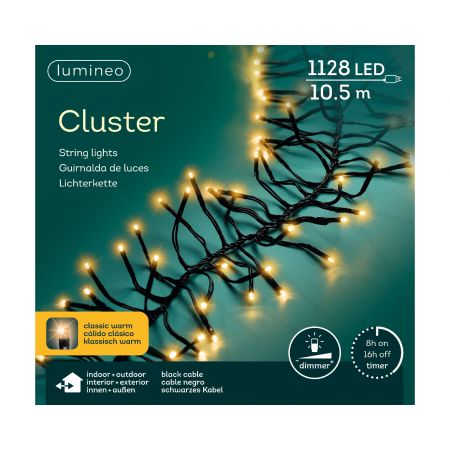 LED cluster l10m-1128led zwart/klassiek warm 