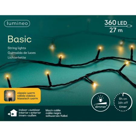 LED basic l27m-360LED zwart/klassiek warm