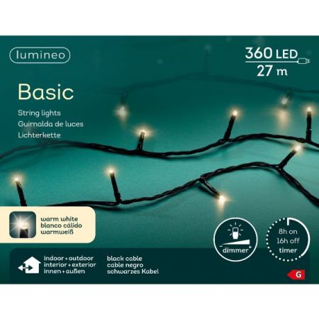 LED basic l27m-360LED zwart/warm wit