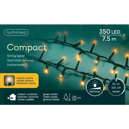 LED compact l7.5m-350LED groen/klassiek warm