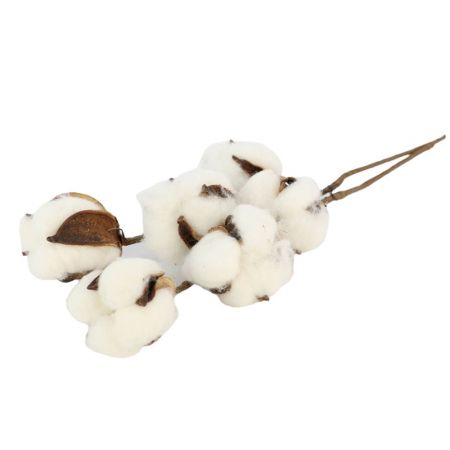 Artificial Flower Cotton 2Pcs L-28 White