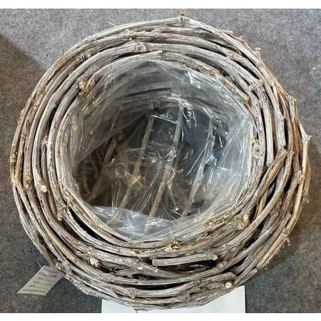 Basket Grapevine H12D41 Frosted