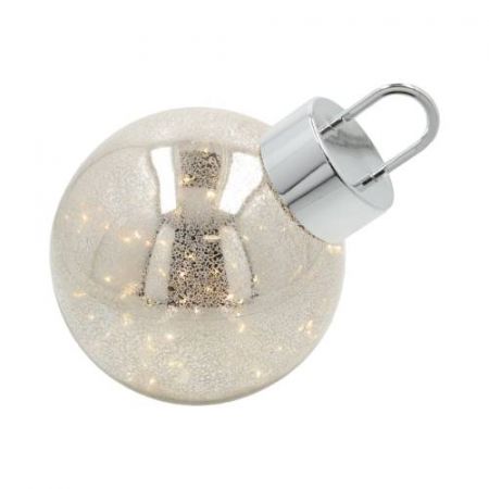 Ball Glass Twinkle Led D20 Silver