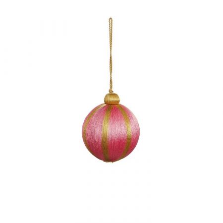 Jolly ornament bal recycled plastic roze - d8cm