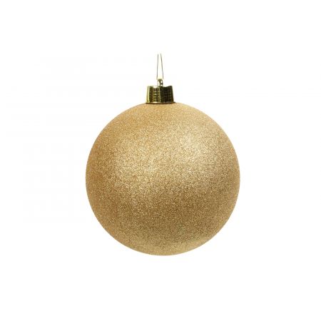 Kerstbal ro Maxi M glitter goud L20B20H20CM