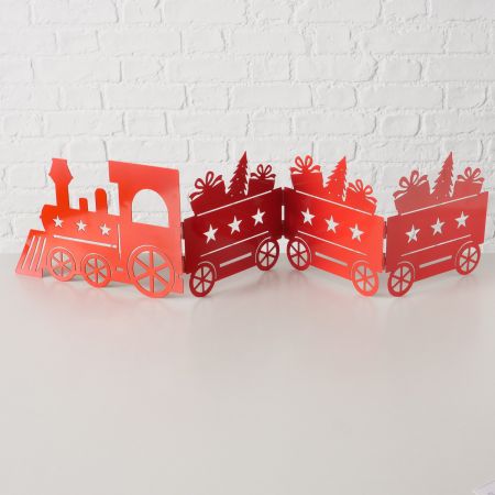 Decoratieve standaard Treno, Trein, H 20 cm, IJzer, Effen