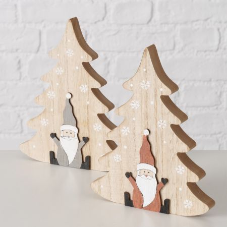 Decoratieve standaard Baum, 2 assortie zlvrden, H 19,5 cm, Multiplex, Motief, Veelkleurig