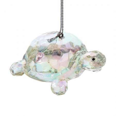 2.75"ACRYLIC CLEAR TURTLE ORN