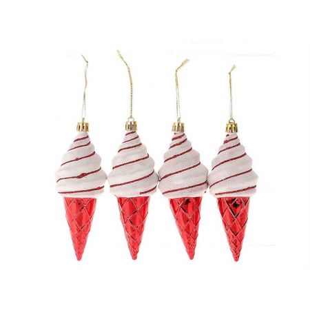 Hang. X-Mas Popsicle 4pc l19.1w5.2h13.2 Red