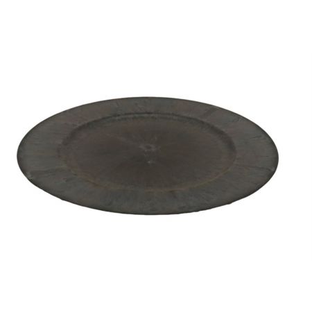 Plate Melam d33.0h2.0 Grey