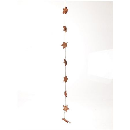 Garl. Coco Star 7cm 10pc l1000.0w7.0h2.5 Nat. Brown