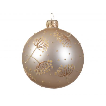 Kerstbal glas d8cm parel