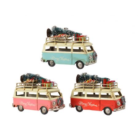 Bus ijzer cadeau l17b7.5h12cm diverse soorten