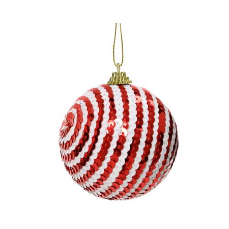 Kerstbal foam d8cm rood