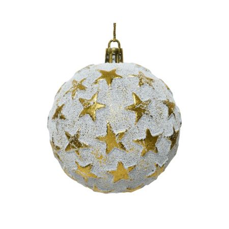 Kerstbal plc d8cm goud antiek