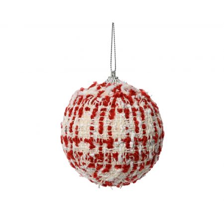 Kerstbal foam d8cm rood