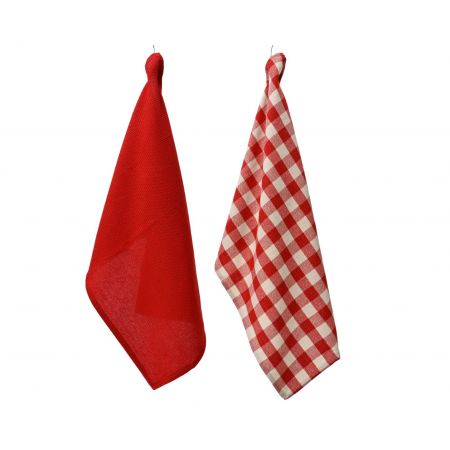 Handdoek katoen l0.1b45h65cm rd diverse soorten