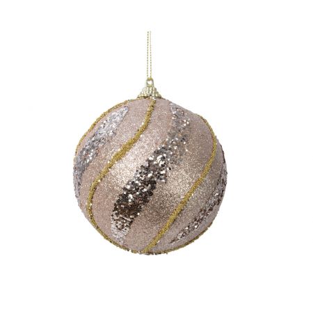 Kerstbal foam d10cm licht goud