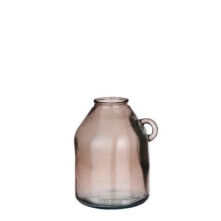 Sitia vaas recycled glas taupe - h25,5xd21cm