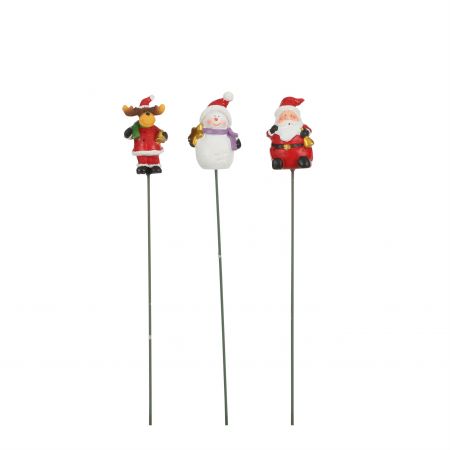 Bijsteker kerstfiguur rood 3 assorti - l4xb3xh26cm