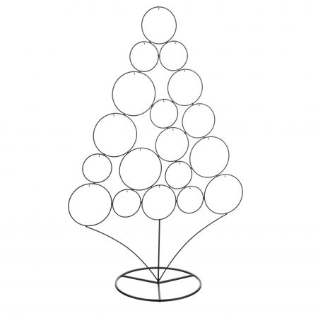 Decoratie kerstboom zwart - l62xb30xh95cm