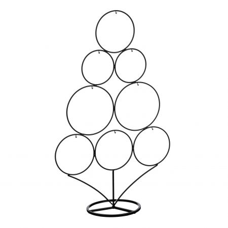 Decoratie kerstboom zwart - l36xb16xh58cm