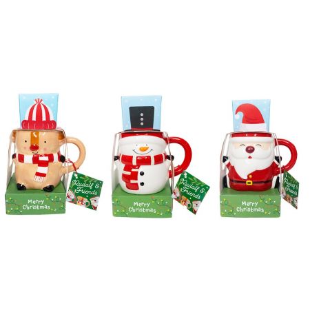 CHRISTMAS MUGS 3ASS DESIGN