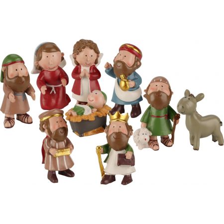 KERSTSTAL FIGUREN 9STS 8CM