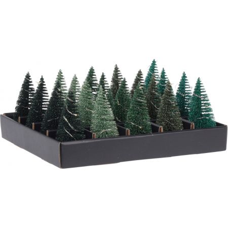 KERSTBOOM GLITTER LED 10CM 3AS