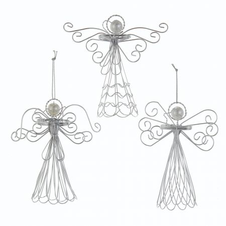 Kurt S. Adler 4.7"WIRE ANGEL HANGING ORN 3/ASSTD.