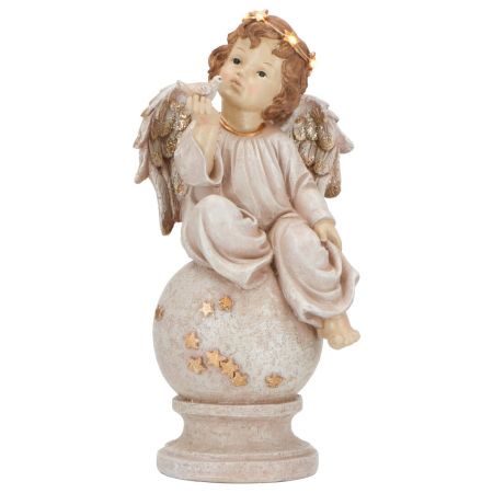 Angel sitting on ball led poly
B/O-16x13x34cm-LED-champagne