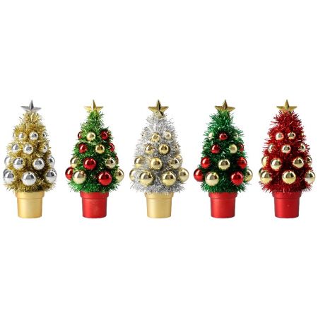 Tree with balls assorted
7,5x7,5x16--Red/green/silver/gold