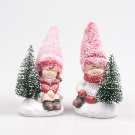 J+M KERSTBOOM ROOD 9.5X7X15 CM