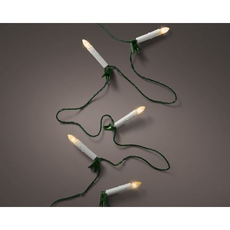 Kaarsverlichting  l6m-16led groen/klassiek warm 