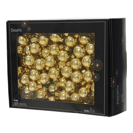 Kerstbal glas drd d3cm goud 12st