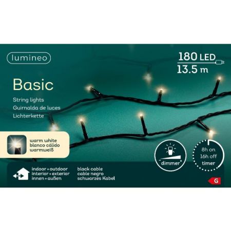 LED basic l9m-120LED zwart/klassiek warm