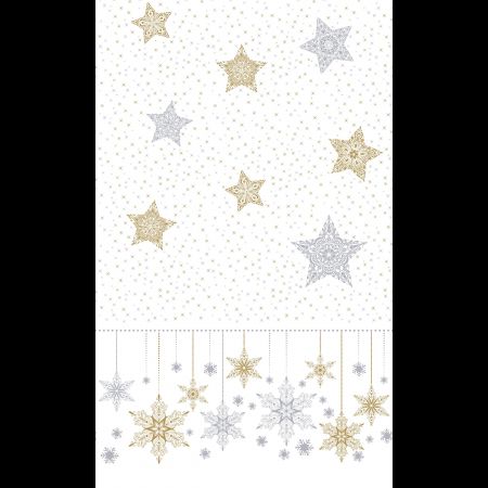 Tafellaken Snowstars White Dunicel 138x220 cm