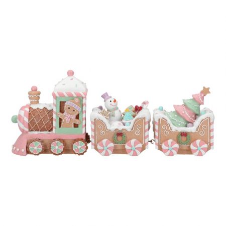 Gingerbread train poly 
45x11,5x19cm,multicolor