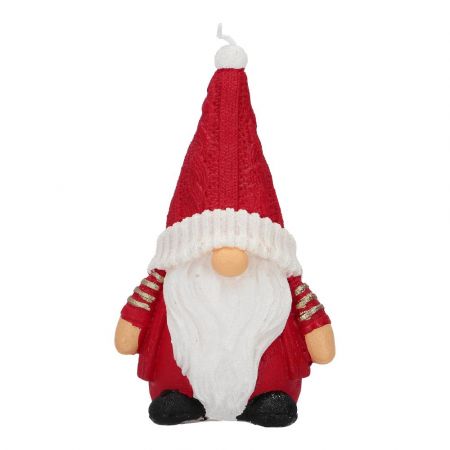 Candle gnome 
22,5x15x16cm,red/white