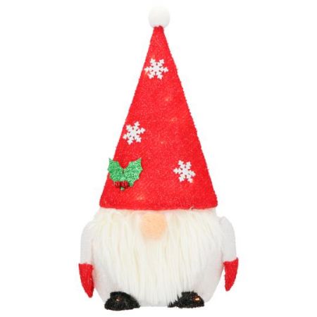 Gnome 3D led
B/O-26x15x51cm-white/red-LED