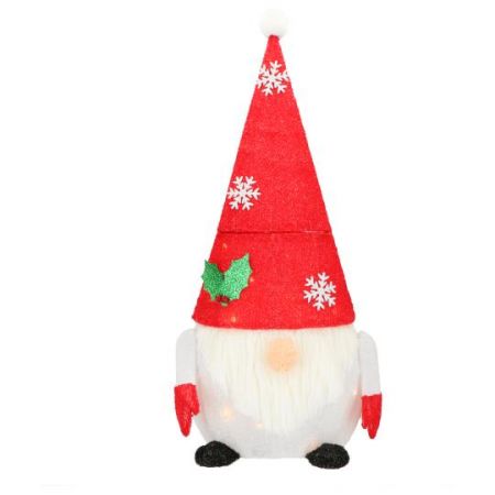 Gnome 3D led
B/O-37x20x74cm-white/red-LED