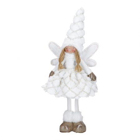 Angel fur standing wings led 43cm
B/O-16x10x43cm-white/gold-LED