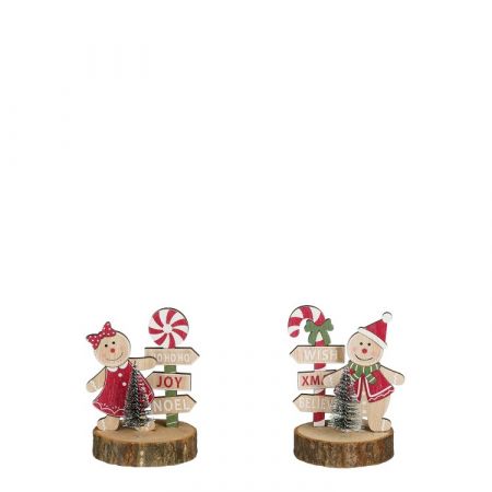 Decoratie peperkoek rood 2 assorti FSC mix - l9,5xb8,5xh12cm