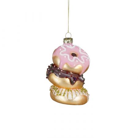 Decoratie ornament donut roze - l7xb6xh11cm